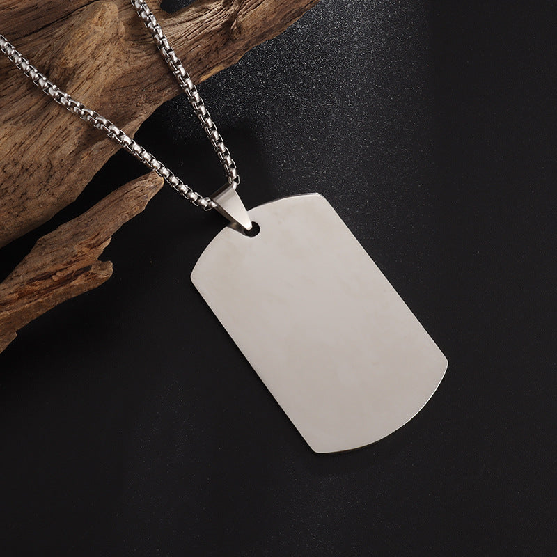Dog Tag Pendant Necklace