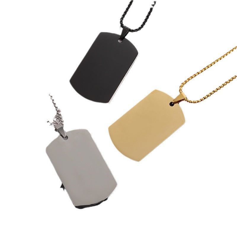 Dog Tag Pendant Necklace