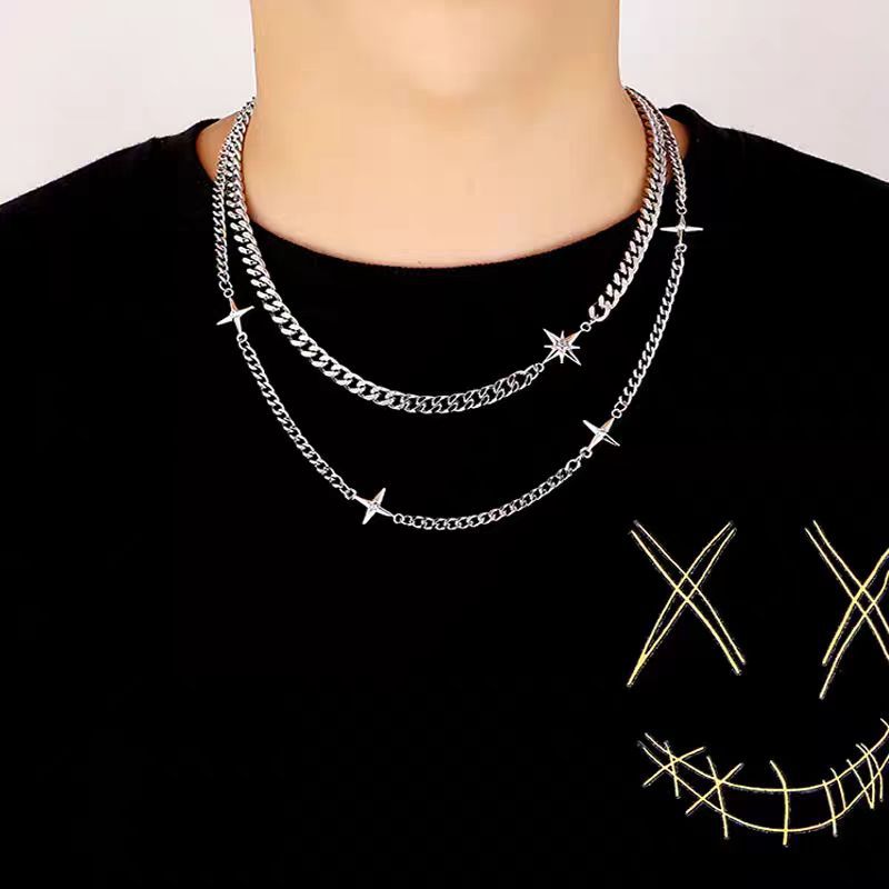 Double Layer Cuban Chain Necklace